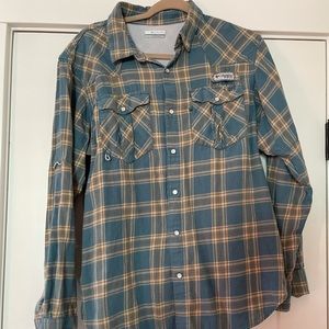 Columbia PFG flannel long sleeve Large